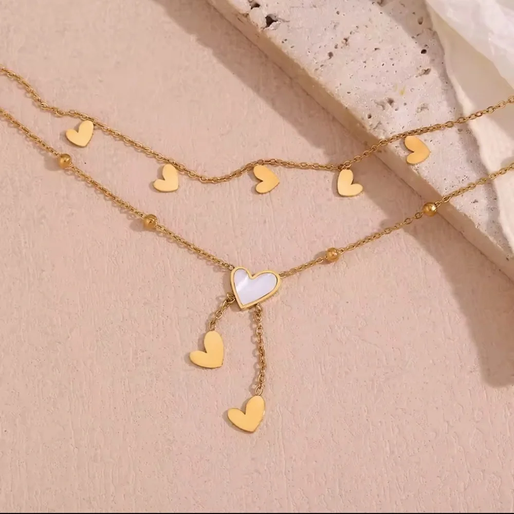 Heart-shaped White Beige Tassel Anklet Gold 18K

Stainless Steel Anklet - Picture 8 of 9